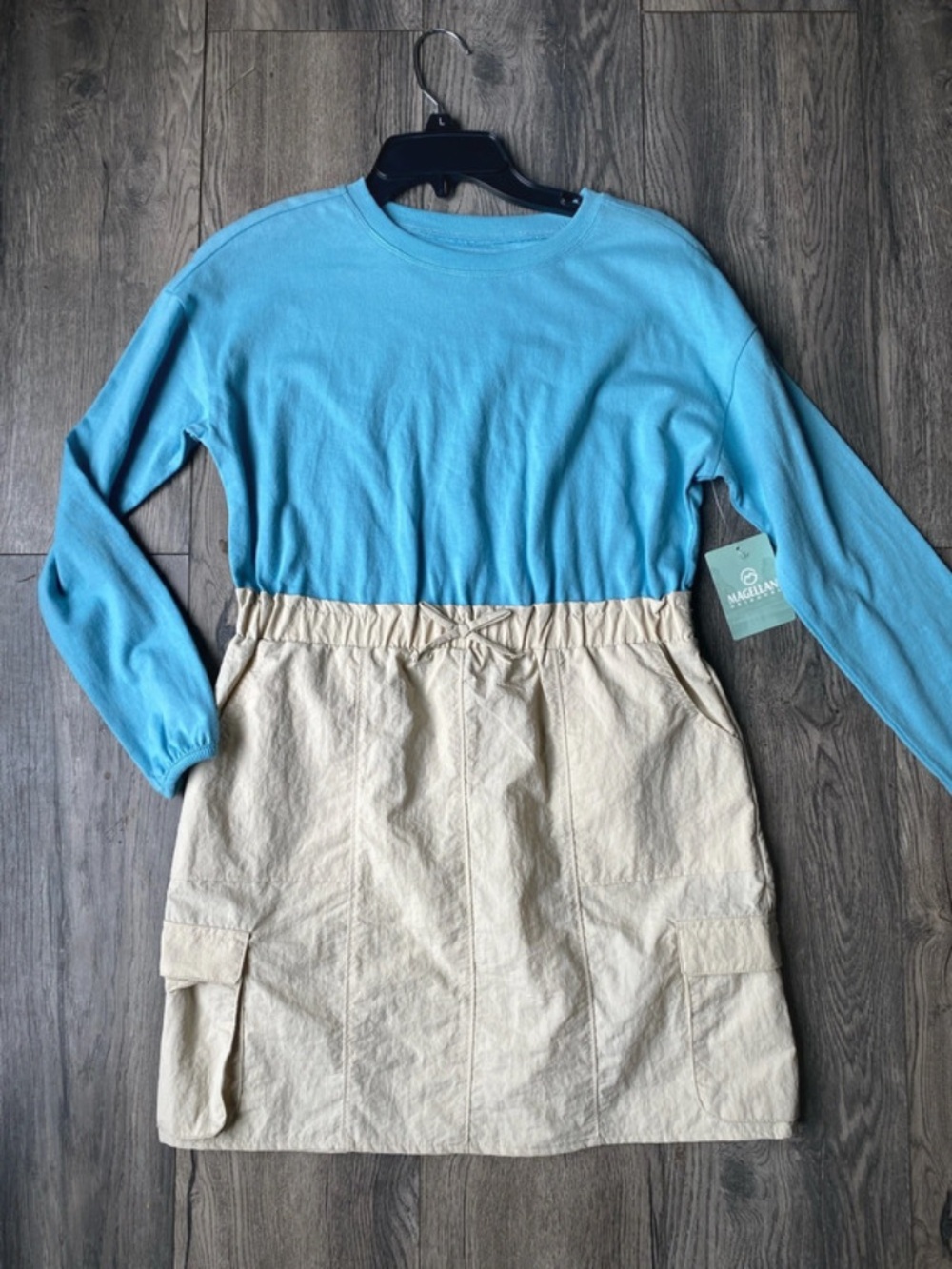Magellan Outdoors Teal Blue Long-Sleeve dress girls